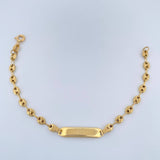 Pulso Bebé GC Placa Octagonal 1.85gr / 15cm / 3.5mm Oro Amarillo 18K %