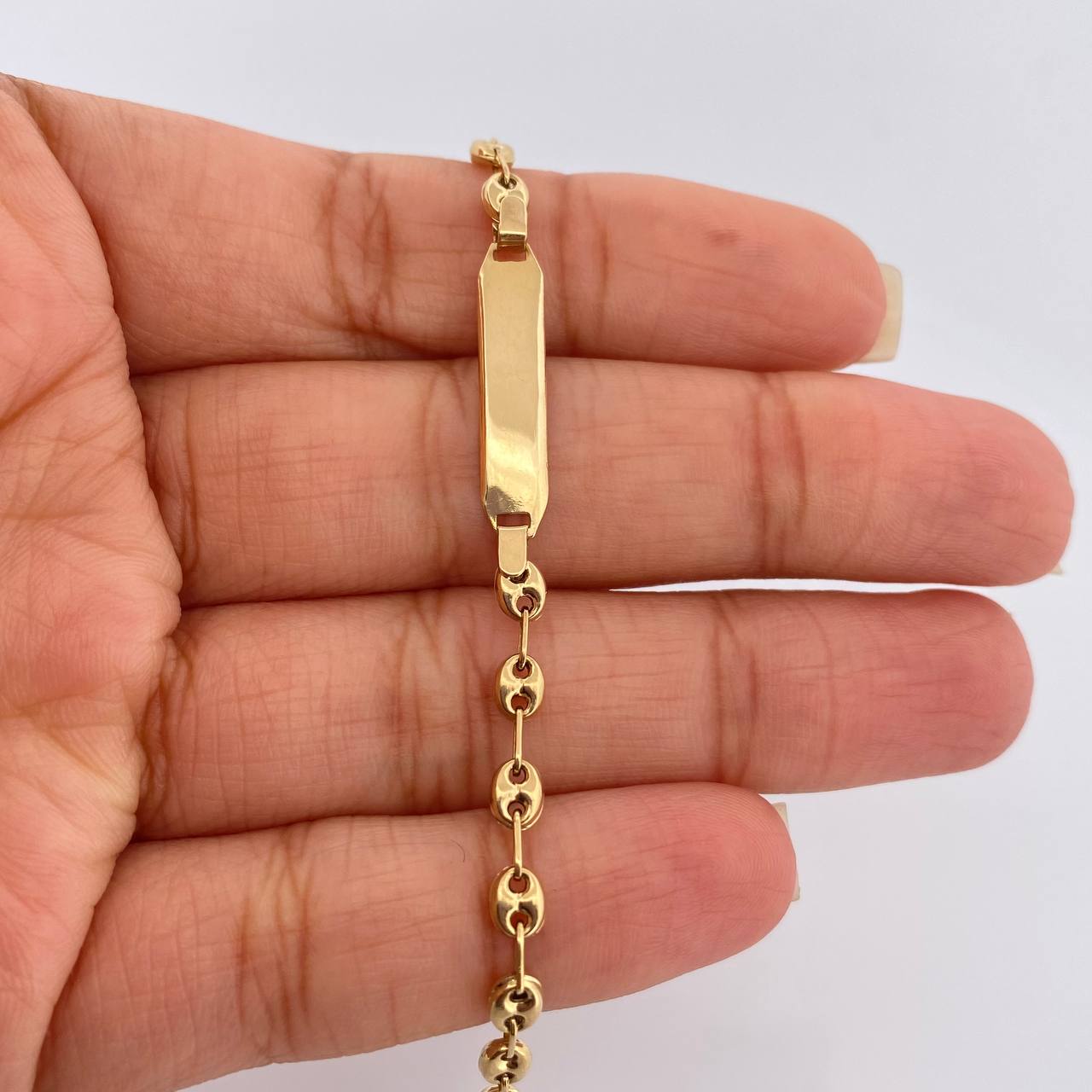 Pulso Bebé GC Placa Octagonal 1.85gr / 15cm / 3.5mm Oro Amarillo 18K %