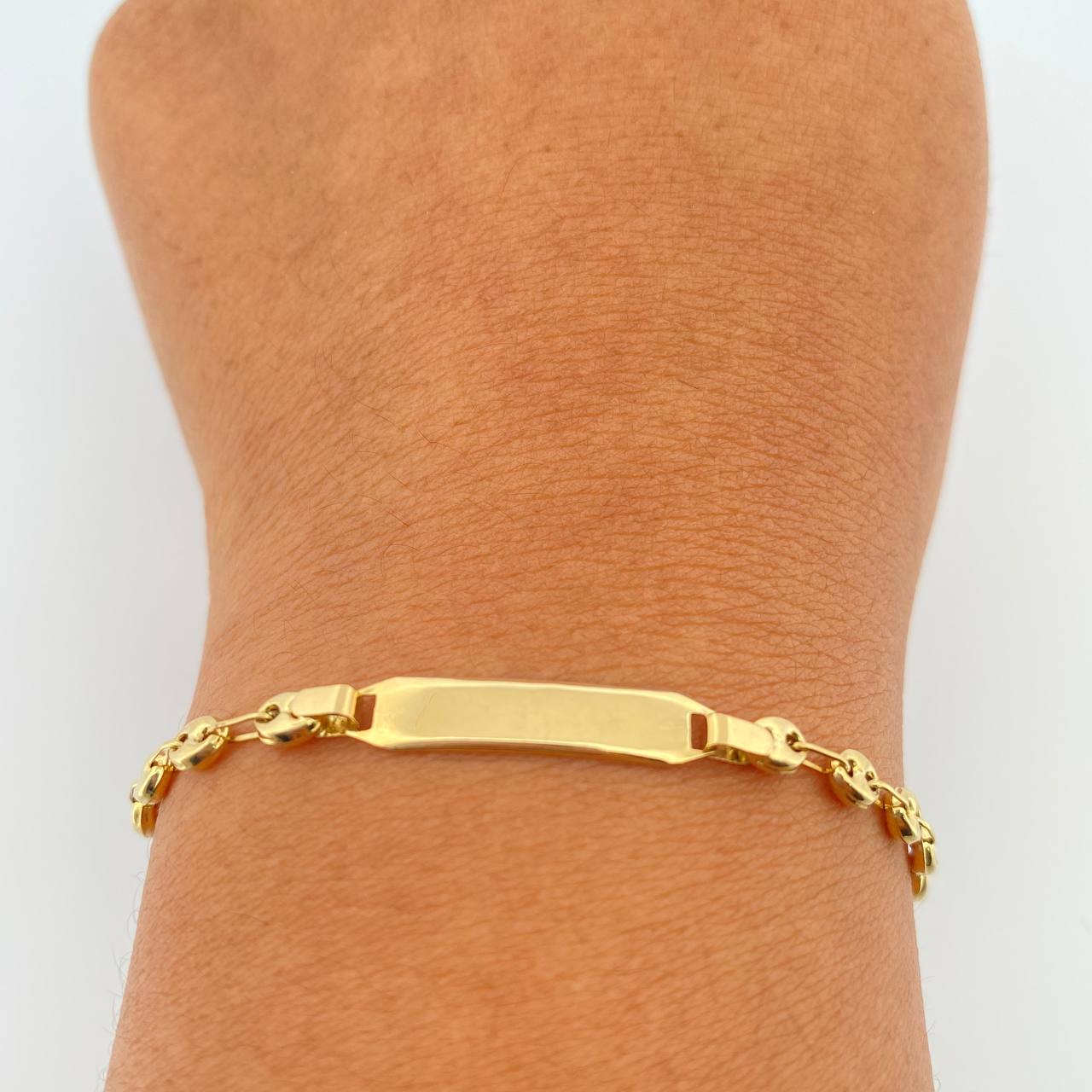 Pulso Bebé GC Placa Octagonal 1.9gr / 14.3cm / 3.4mm Oro Amarillo 18K %