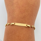 Pulso Bebé GC Placa Rectangular 1.7gr / 14.9cm / 3.47mm Oro Amarillo 18K %
