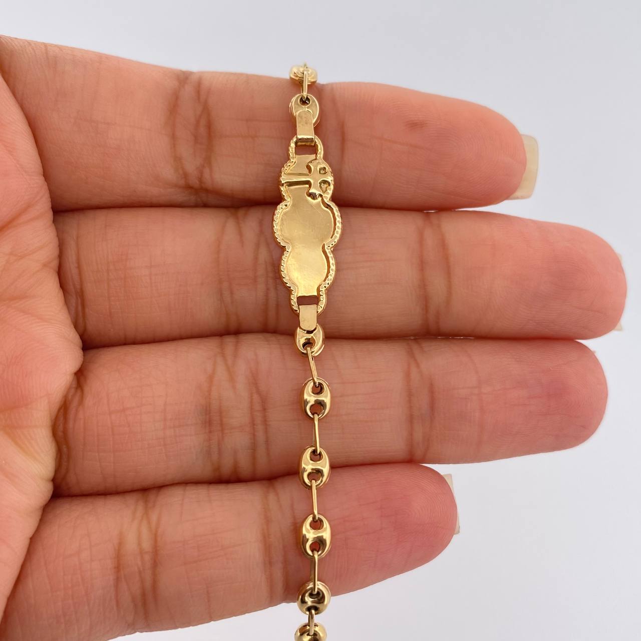 Pulso Bebé GC Placa Nube 1.9gr / 14.8cm / 3.52mm Oro Amarillo 18K %