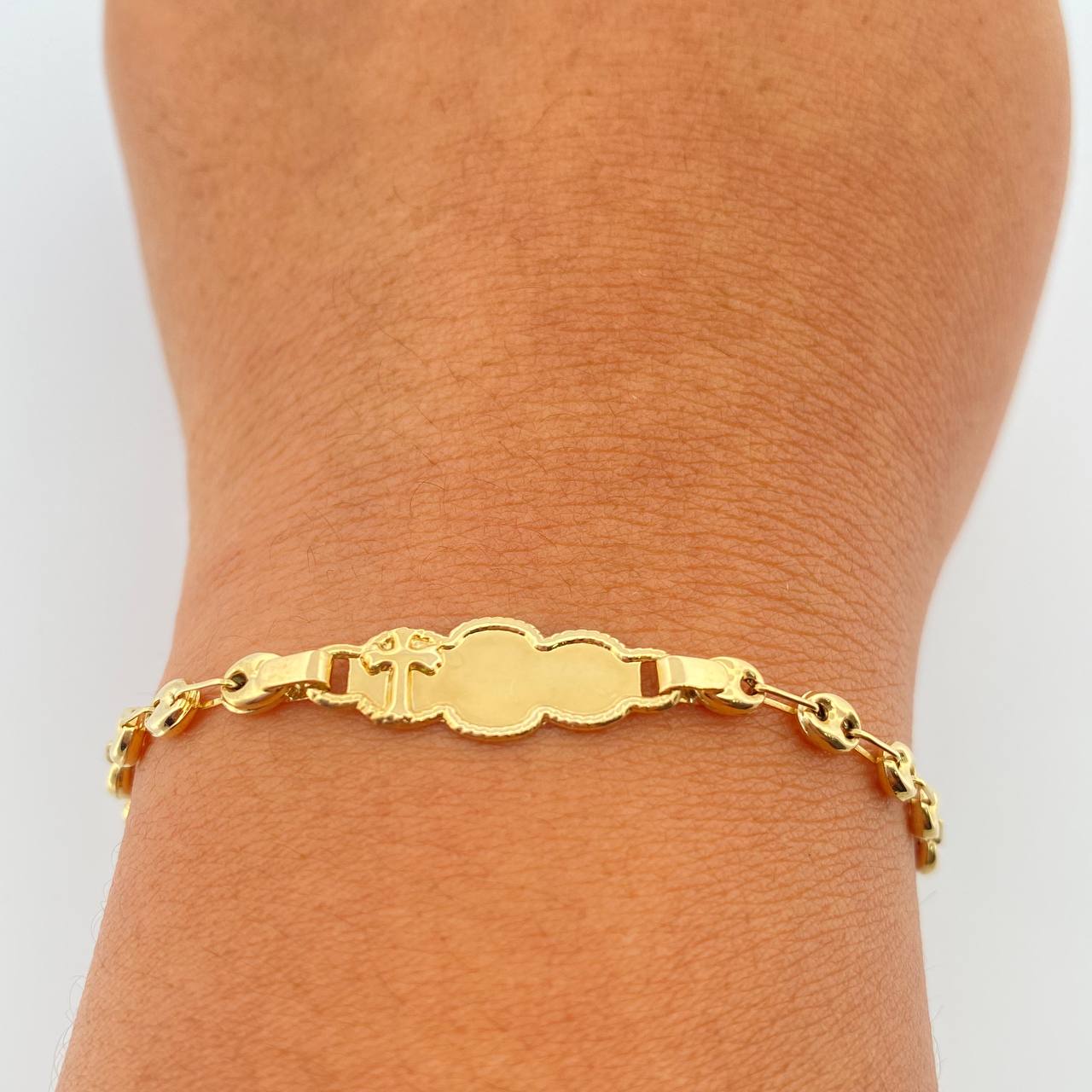 Pulso Bebé GC Placa Nube 1.9gr / 14.8cm / 3.52mm Oro Amarillo 18K %