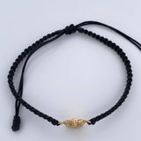 Pulsera Tejida Negra Virgen Guadalupe 1.35gr / Oro Amarillo 18K %