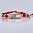 Pulsera Tejida Roja MSK 3.35gr / 5mm Oro Amarillo 18K %