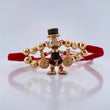 Pulsera Tejida Roja Pato Bolsas De Dinero 7.3gr / 4mm-5mm Tres Oros 18K %