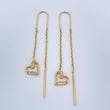 Topos Aretes Silueta Corazón 2.15gr / 6cm / 8.12mm Oro Amarillo 18K %