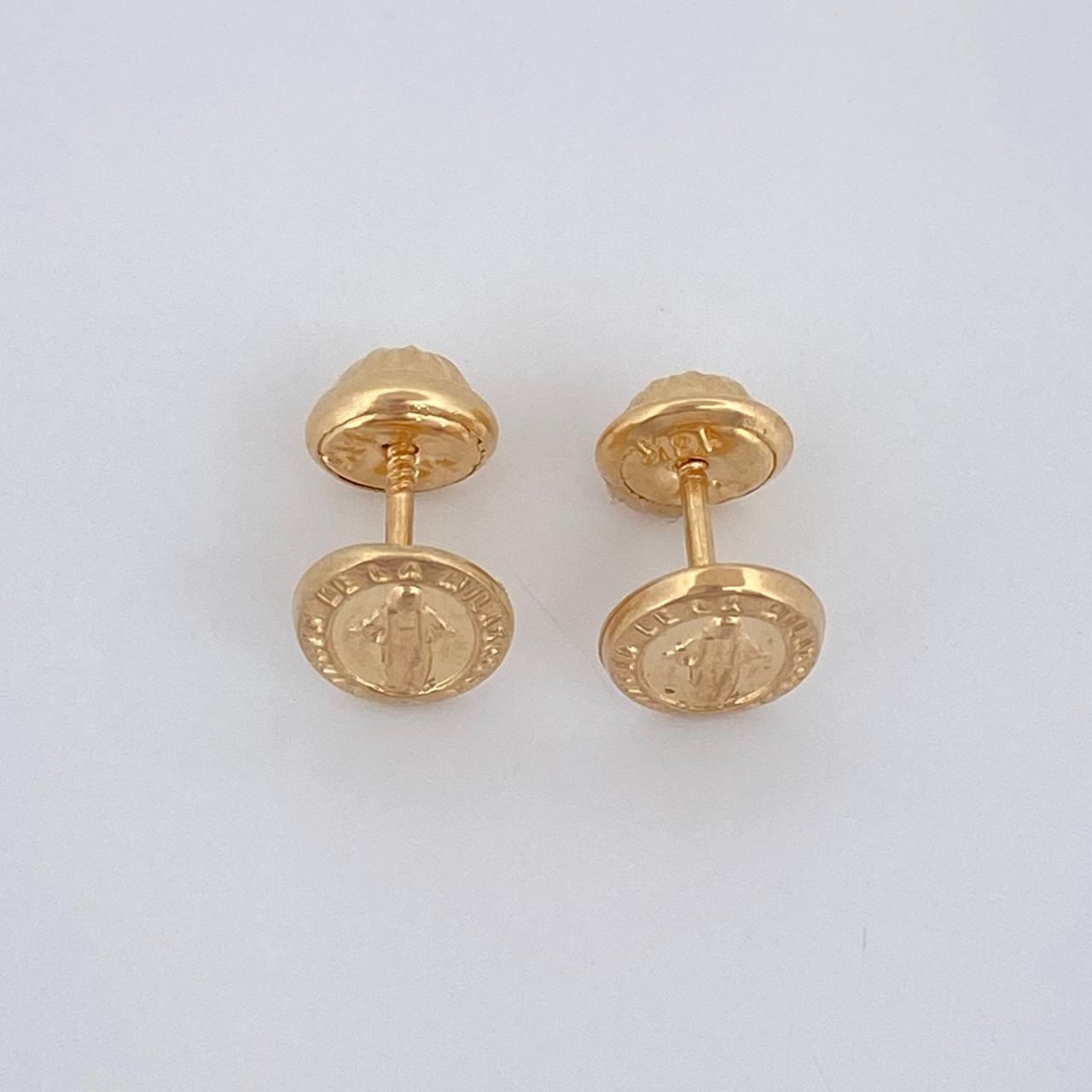 Topos Virgen Milagrosa 0.7gr / 8.1mm Oro Amarillo 18K &