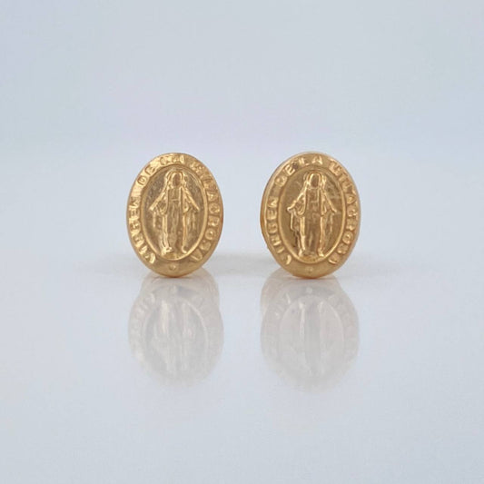 Topos Virgen Milagrosa 0.7gr / 8.1mm Oro Amarillo 18K &