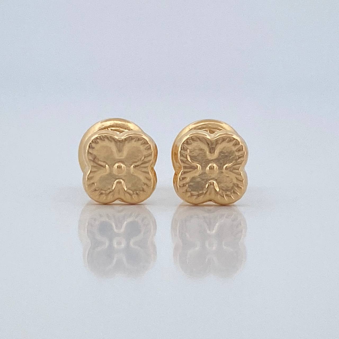 Topos Trebol 0.85gr / 7.28mm Oro Amarillo 18K &