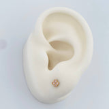 Topos Trebol 0.65gr / 3.76mm Oro Amarillo 18K &