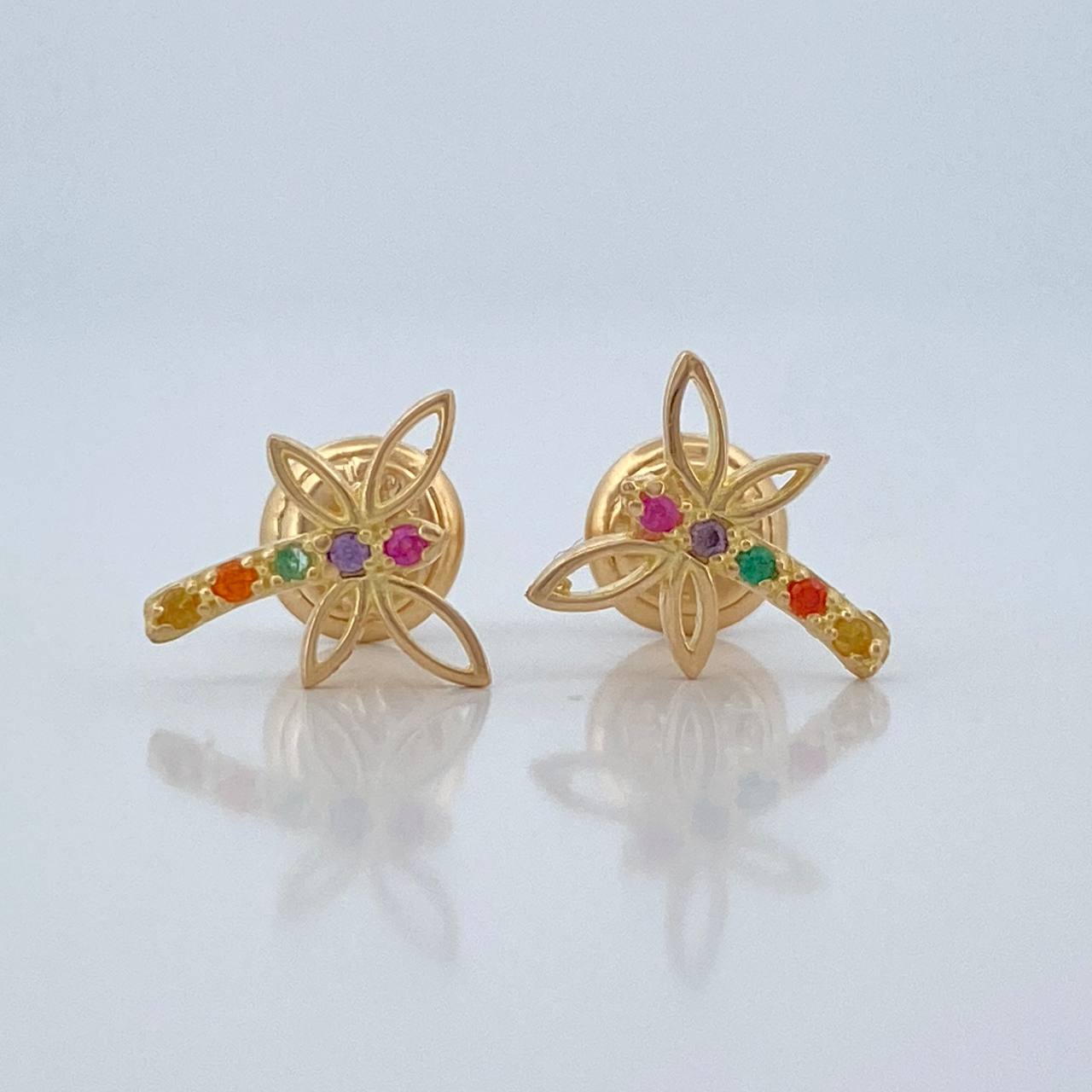 Topos Libelula 0.85gr / 8.8mm Oro Amarillo 18K &