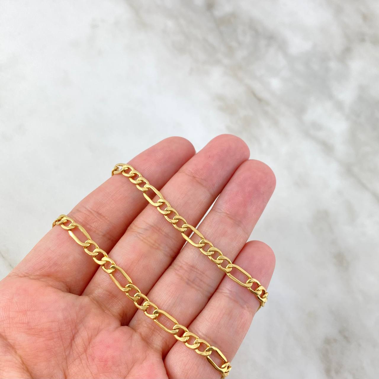 Cadena Figaro 6.4gr / 60cm / 2.95mm Oro Amarillo +0$