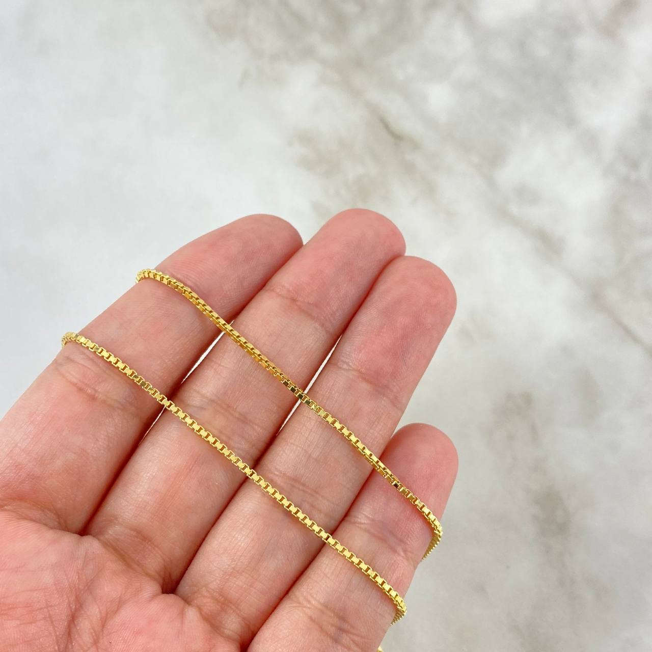 Cadena Veneciana 3.95gr / 60cm / 1.5mm Oro Amarillo +3