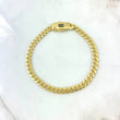 Pulso Cubana Diamantada 6.15gr / 19cm / 4.8mm Oro Amarillo +3 *