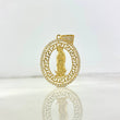Dije Virgen de Guadalupe Tribal 7.3gr / 4.3cm / Circones Blancos Oro Amarillo