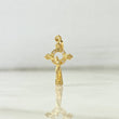 Dije Cruz Cristo 1.05gr / 2.5cm / Circulo Circones Blancos Oro Amarillo ©