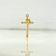 Dije Cruz Cristo 0.9gr / 2.5cm / Madera Oro Amarillo ©