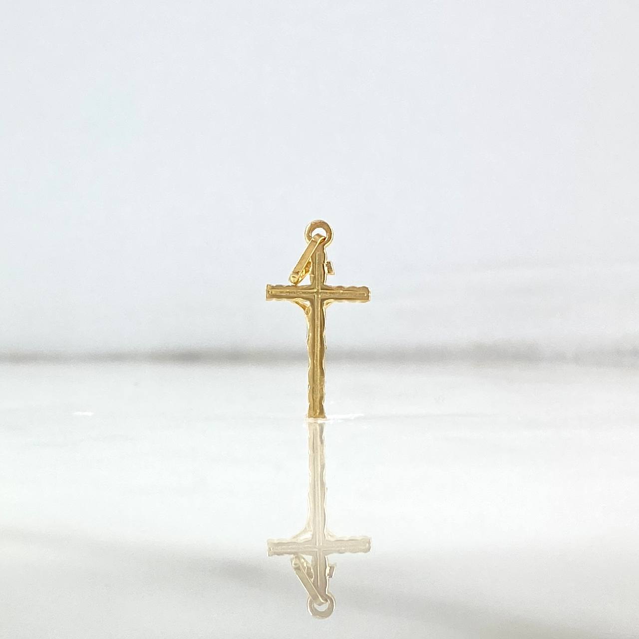 Dije Cruz Cristo 0.9gr / 2.5cm / Madera Oro Amarillo ©