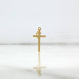 Dije Cruz Cristo 0.9gr / 2.5cm / Madera Oro Amarillo ©