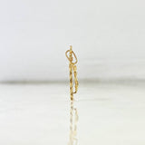 Dije Cruz Cristo 0.95gr / 2.5cm / Madera Oro Amarillo