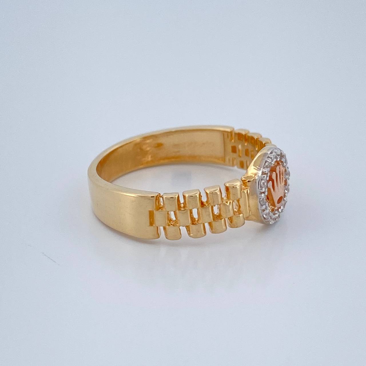 Anillo Corona 3.5gr / T7 1/4 / Tres Oros 18K %