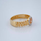 Anillo Corona 3.5gr / T7 1/4 / Tres Oros 18K %