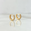 Candongas Carril 1.35gr / 1cm / Diamantes Blancos 10pts Oro Amarillo (Joya) *