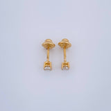 Topos Cuatro Garras Diamante 0.6gr / 2.74mm Oro Amarillo 18K %