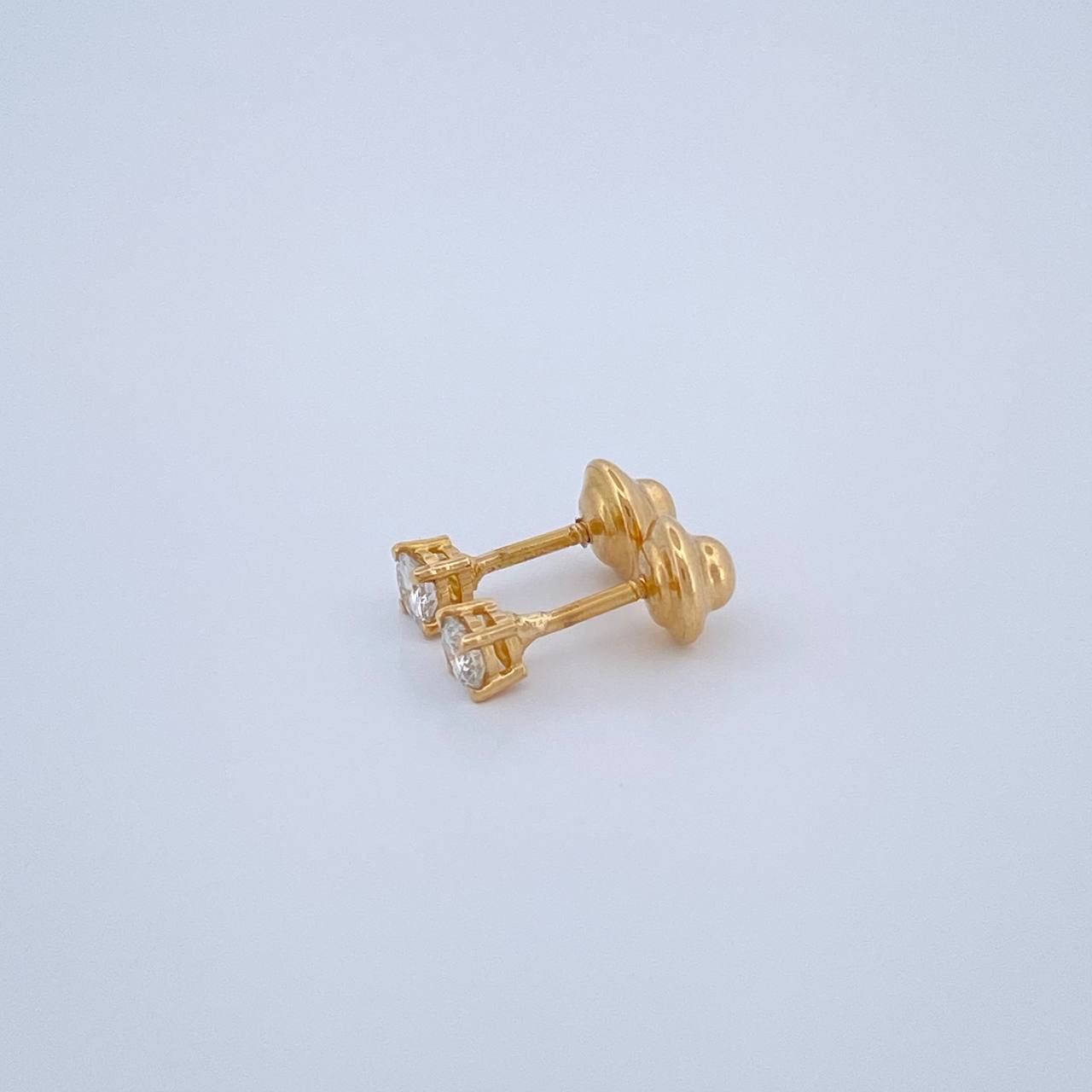Topos Cuatro Garras Diamante 0.6gr / 2.74mm Oro Amarillo 18K %