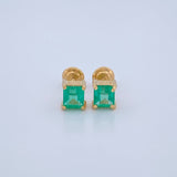 Topos Cuadros Esmeralda 1.2gr / 4.77mm Oro Amarillo 18K %