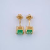 Topos Cuadros Esmeralda 1.2gr / 4.77mm Oro Amarillo 18K %