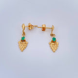 Topos Arete Uva Esmeralda 1.5gr / 2cm / 6.75mm Oro Amarillo 18K %