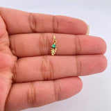 Dije Troquel Hojas Esmeralda 0.25gr / 1.4cm / Oro Amarillo 18K %