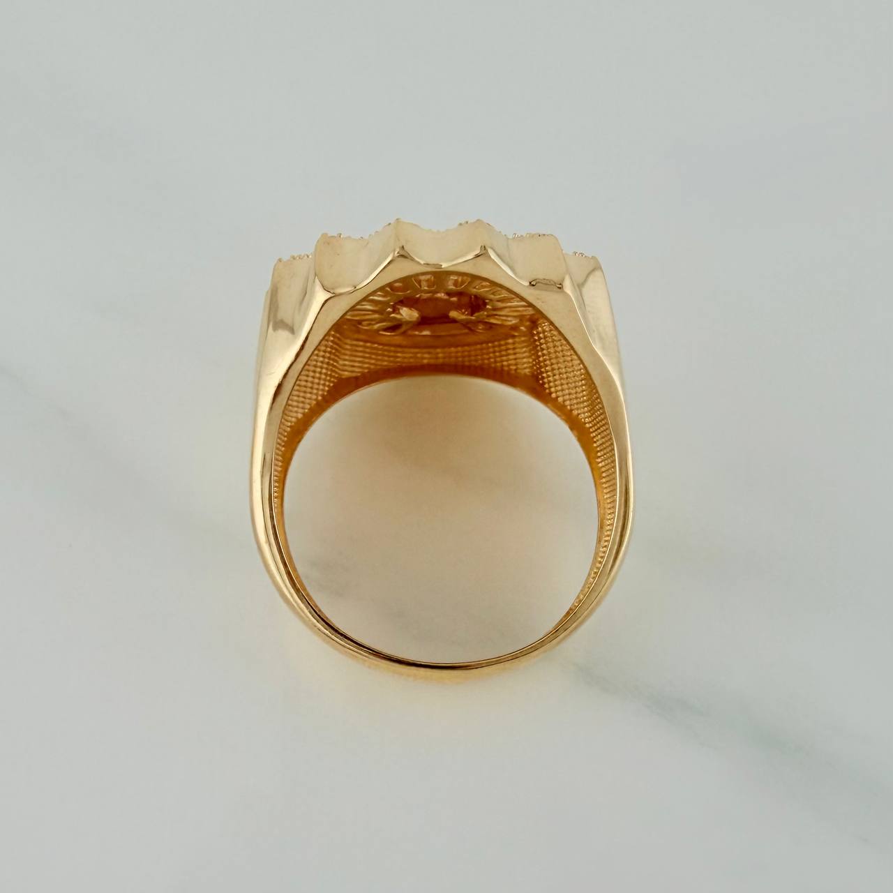 Anillo Rostro Cristo 11.6gr / T10 1/4 / Tres Oros 18K