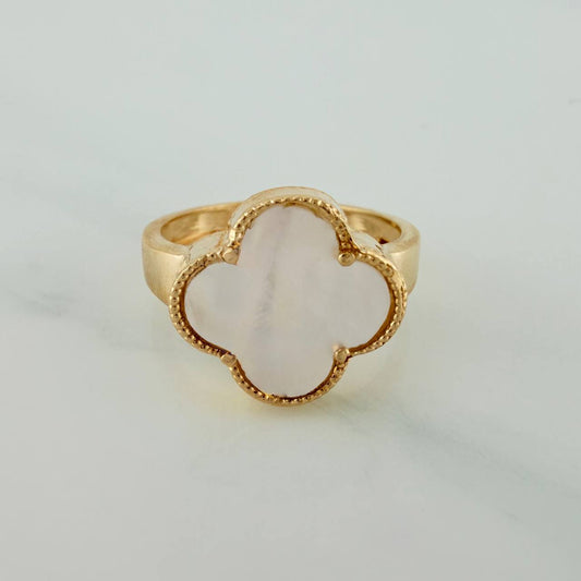 Anillo Trebol 4.05gr / T7 3/4 / Oro Amarillo Nac Esp 18K