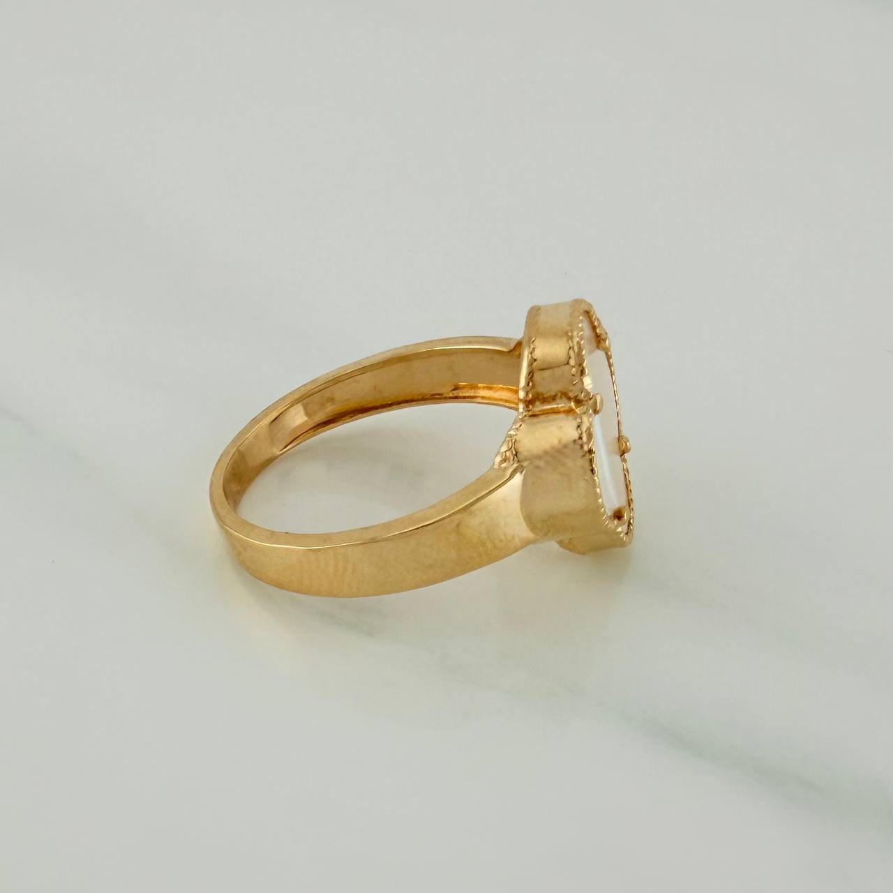 Anillo Trebol 4.05gr / T7 3/4 / Oro Amarillo Nac Esp 18K