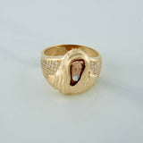 Anillo Rostro Cristo 8.15gr / T10 1/4 / Tres Oros 18K