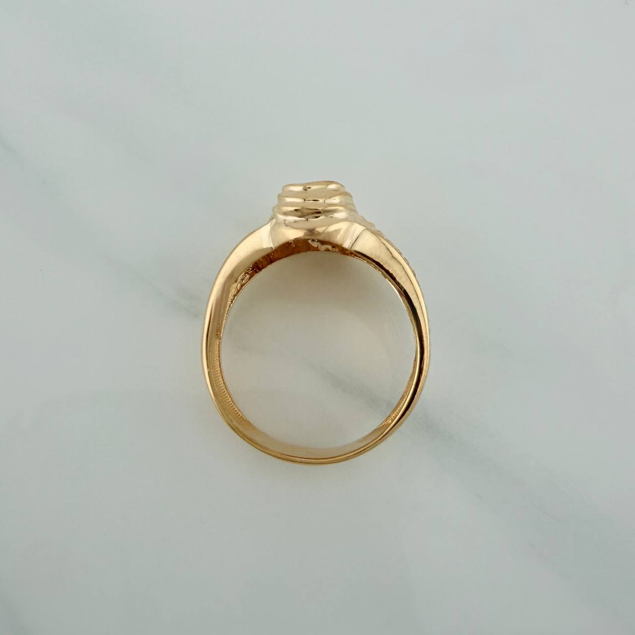 Anillo Rostro Cristo 8.15gr / T10 1/4 / Tres Oros 18K