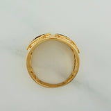Anillo Trebol 4.35gr / T5 3/4 / Dos Oros Negro Amarillo 18K