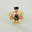 Anillo Pato Bolsa de Dinero 4.15gr / T6 / Tres Oros 18K $