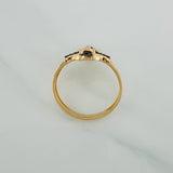 Anillo Cruz Cristo 3.95gr / T9 1/4 / Dos Oros Negro Amarillo 18K $