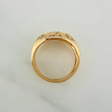 Anillo Sello Corona 8.4gr / T10 1/2 / Dos Oros Amarillo Blanco 18K $