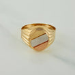 Anillo Sello Ovalado 4.6gr / T10 1/4 / Tres Oros 18K