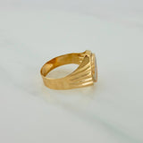 Anillo Sello Ovalado 4.6gr / T10 1/4 / Tres Oros 18K