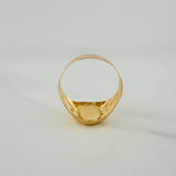 Anillo Sello Ovalado 4.45gr / T9 3/4 / Tres Oros 18K $