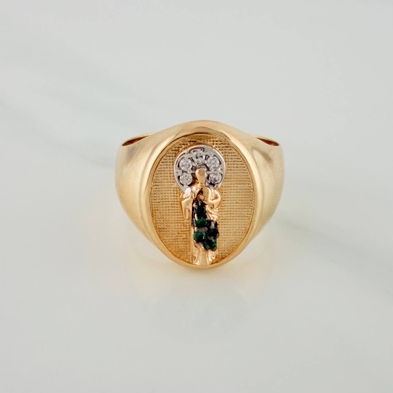 Anillo San Judas 4.5gr / T8 / Tres Oros 18K $