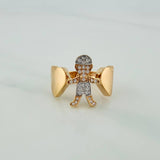 Anillo Niño Corazones 5.05gr / T6 / Dos Oros Amarillo Blanco 18K