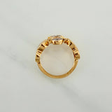 Anillo Niño Corazones 5.05gr / T6 / Dos Oros Amarillo Blanco 18K