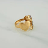 Anillo Niño Corazones 5.05gr / T6 / Dos Oros Amarillo Blanco 18K
