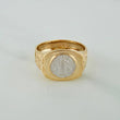 Anillo San Benito 3.35gr / T9 / Dos Oros Amarillo Blanco 18K $